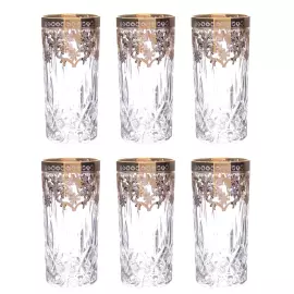 Набор хрустальных стаканов для воды Art Deco` Coll.Edelweiss на 6 персон